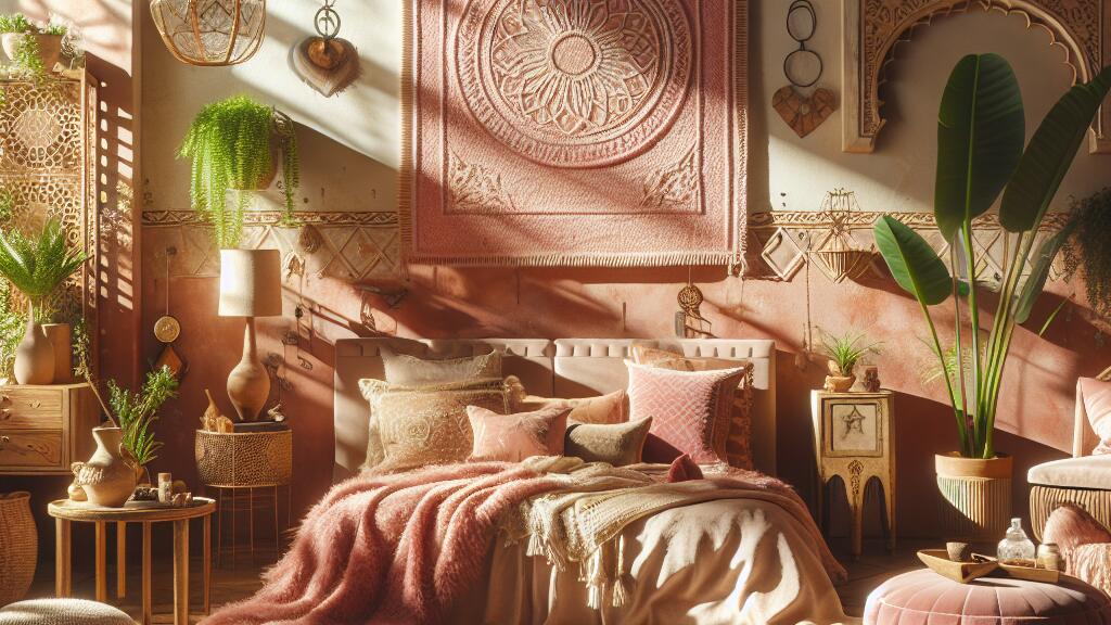 How to Style Your Bedroom with Pink Moroccan Rugs for a Boho Look