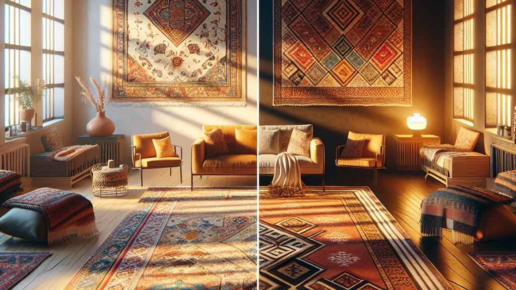What is the difference between a Persian rug and a Moroccan rug?